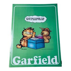 Garfield VTG Mead Pocket Folder Jim Davis School Ephemera Portfolio Teddy Green